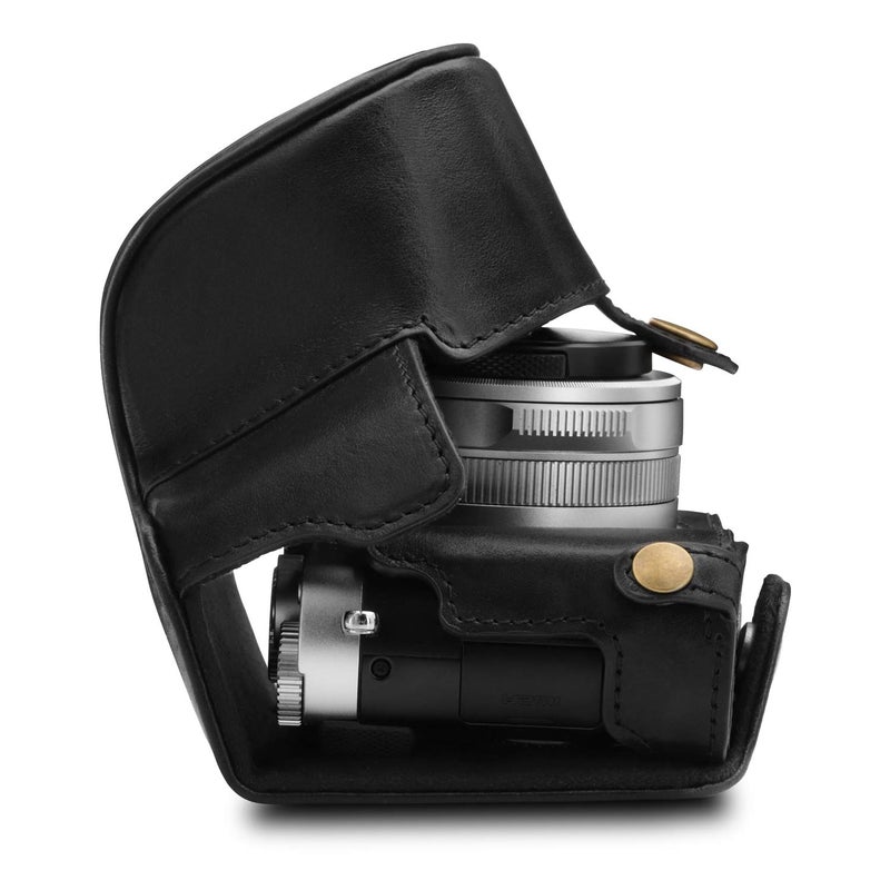MegaGear MG1605 Ever Ready Genuine Leather Camera Case Compatible with Leica D-Lux 7 - Black - Image 4